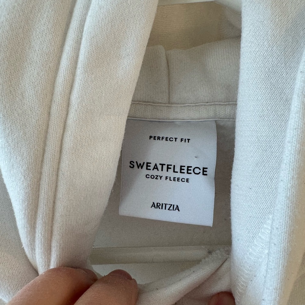 Aritzia White Women's Pullover Hoodie - Picture 5 of 13